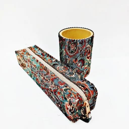 جا قلمی لیوان و کیف  سنتی ترمه