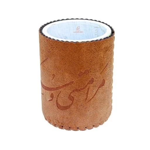 جا قلمی لیوانی چرم اشپالت