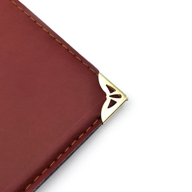 زیردستی یک رو چرم یک رو فوم مقوادار پاکتی گوشه فلزی